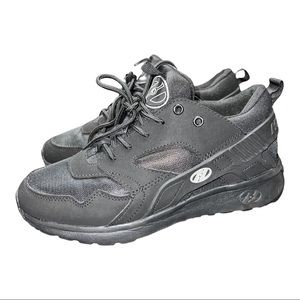 HEELYS ‘Force’ Black Synthetic Lace Up Low Top Skating Shoes Unisex Youth Size 6